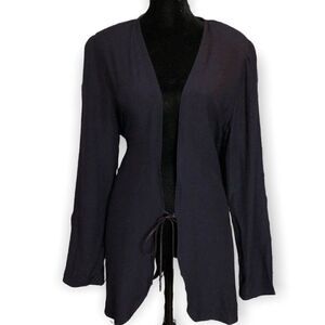 Scott Mcclintock Tie Front Jacket Cardigan Women's 12 Purple Deadstock Vintage